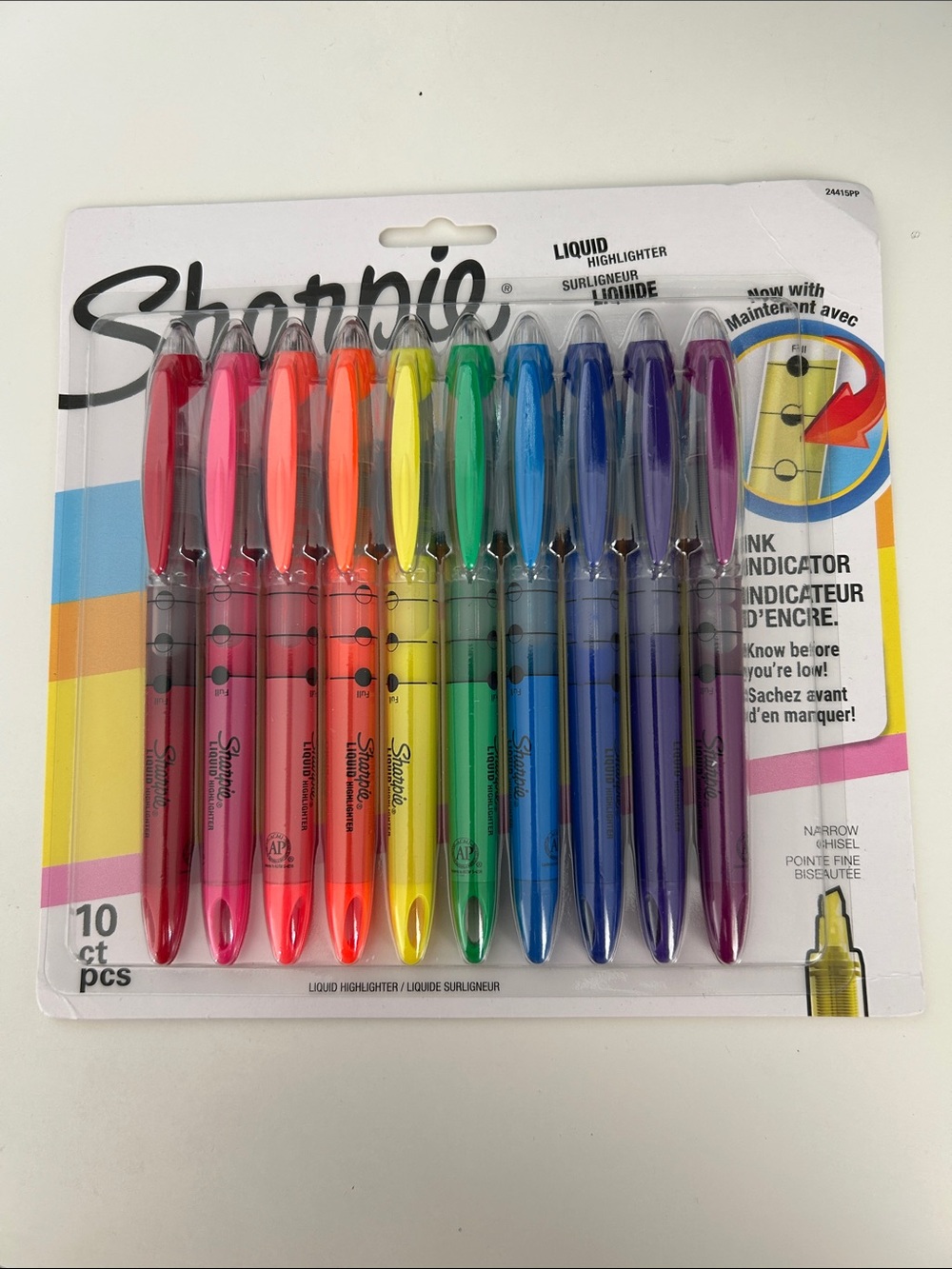 Sharpie 10-Pack Liquid Highlighters - Assorted Bright Colors